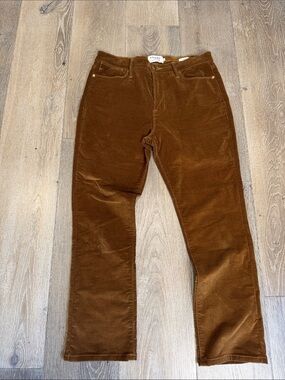 Frame Denim Women's Straight Leg Corduroy Pants in Brown 0771